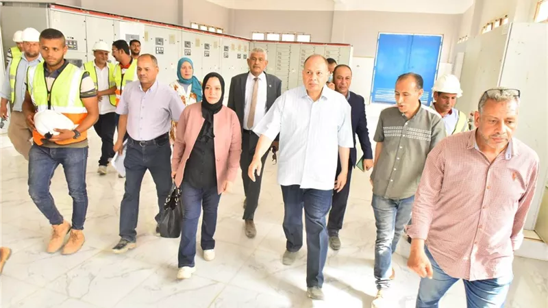 محافظ أسيوط يتفقد أعمال إنشاء محطة صرف صحي عرب المدابغ الجديدة