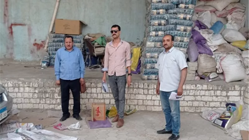 ضبط ٢٦ طن دقيق بلدي مدعم وأرز داخل مخازن تجميع بالجيزة