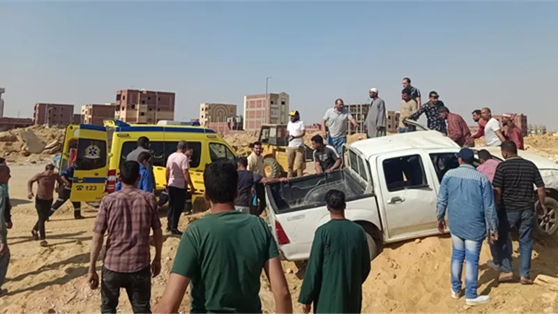 تفاصيل مصرع واصابة 2 فى حادث إنقلاب سيارة فى مدينة بدر.. بالصور والأسماء