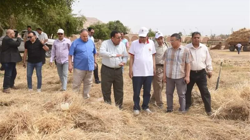 رئيس جامعة سوهاج يفتتح موسم حصاد القمح بمزرعتي الكوامل والكوثر..صور