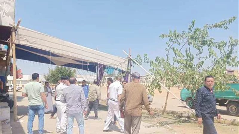 جهاز مدينة النوبارية الجديدة يشن حملة لإزالة الإشغالات .. صور