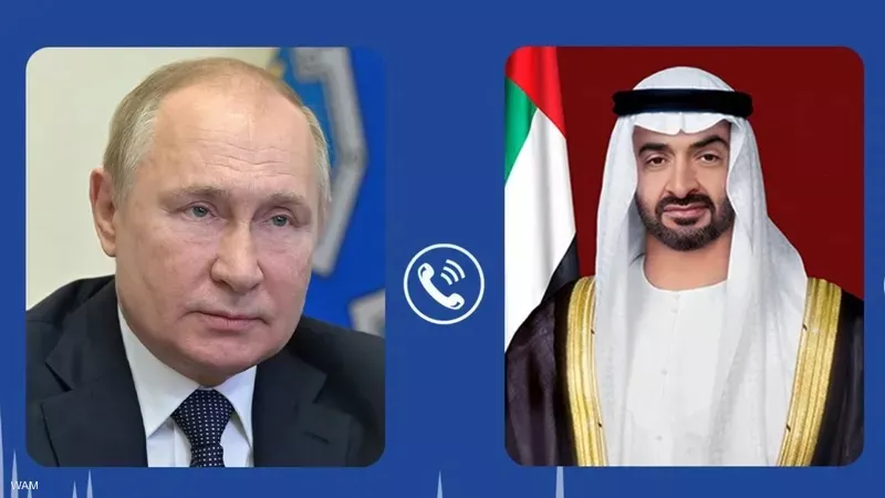 بوتين يهاتف محمد بن زايد ويتطلع إلى توسيع التعاون