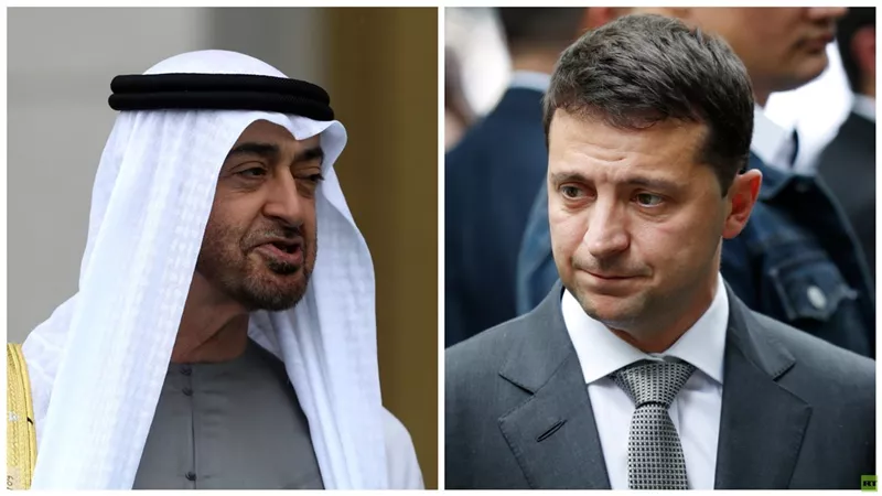 زيلينسكي يدعو محمد بن زايد للمشاركة في إعادة إعمار أوكرانيا
