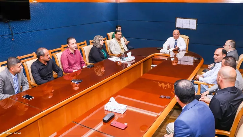 رئيس هيئة ميناء دمياط يجتمع بأعضاء اللجنة النقابية للعاملين الجدد