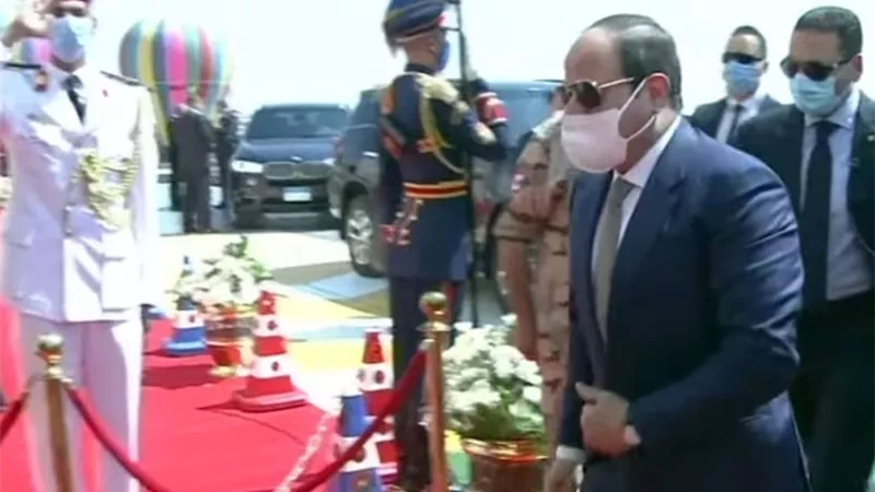الرئيس السيسي يصل مقر افتتاح مشروع مستقبل مصر للإنتاج الزراعي