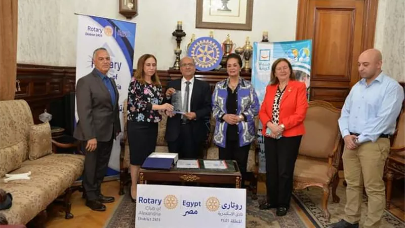 بروتوكول تعاون بين مياه الشرب بالإسكندرية وجمعية رجال أعمال ونادي روتاري