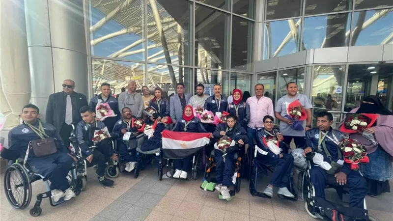 بـ 3 ميداليات ..بعثة منتخب مصر للبوتشا تصل مطار القاهرة