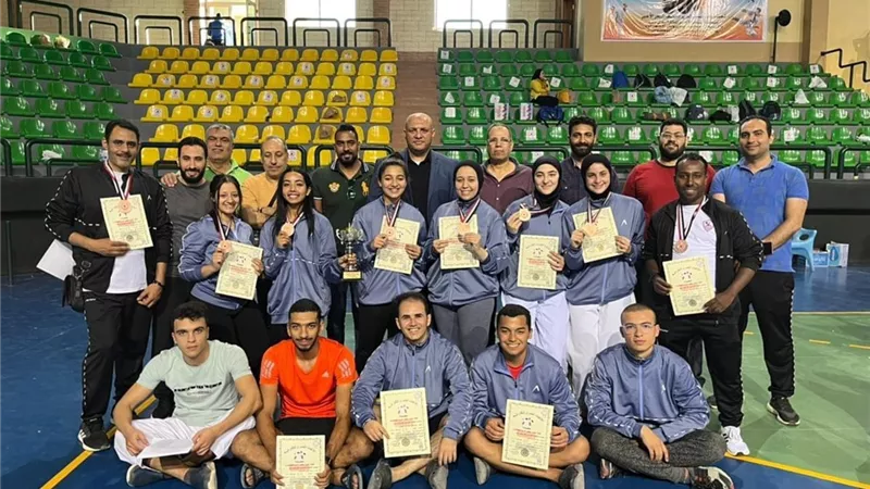 فرحة كبيرة لأبطال منطقة الجيزة للكاراتيه بعد فوزهم في كأس مصر