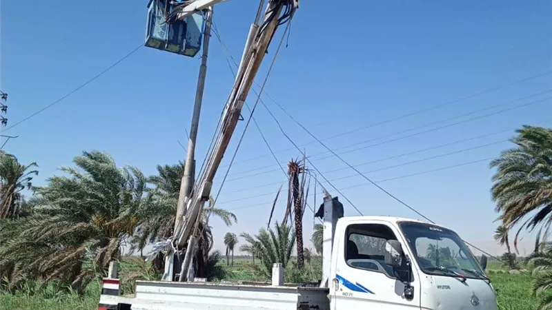 إزالة حالتى تعدى على مساحة ٧٠٠ متر بقريتى توماس والدير بإسنا جنوب الأقصر