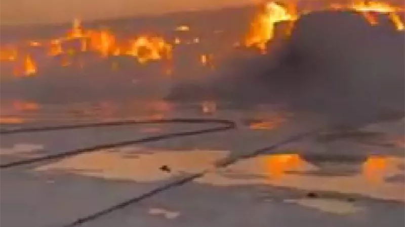 حريق هائل بالمنطقة الصناعية الرابعة بالسادات .. صور وفيديو