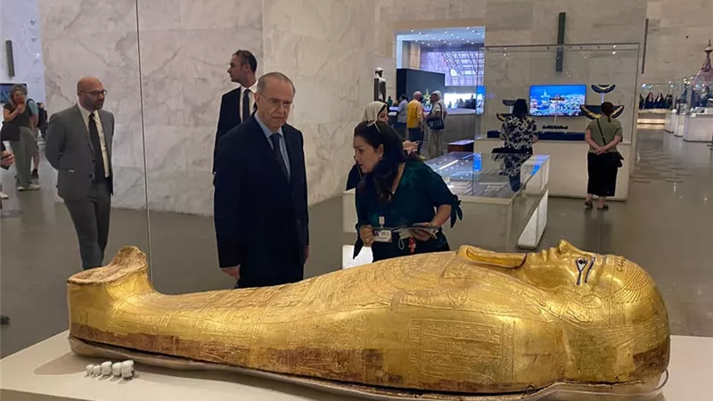 متحف الحضارة يستقبل وزير خارجية قبرص