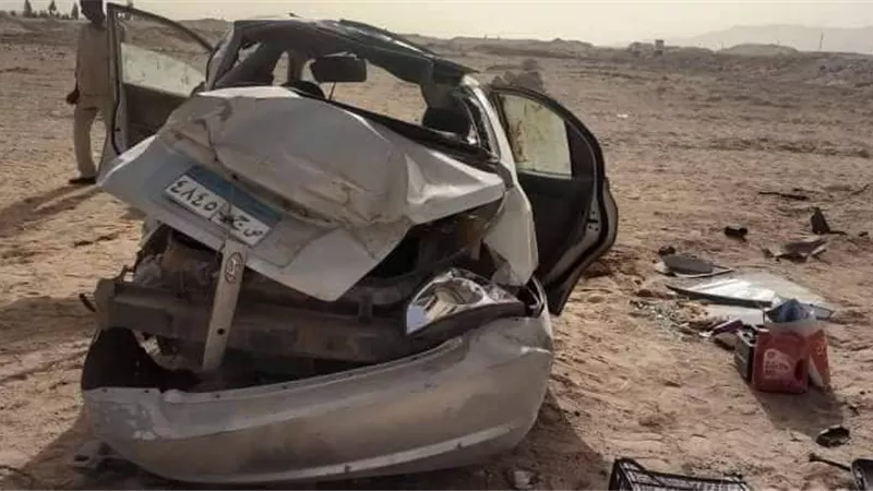 اصابة ٤ فى حادث انقلاب سياره ملاكى فى قنا