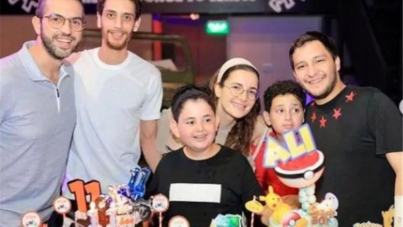 فى غياب أصالة ..شام الذهبى تحتفل بعيد ميلاد التوأم آدم وعلي طارق العريان