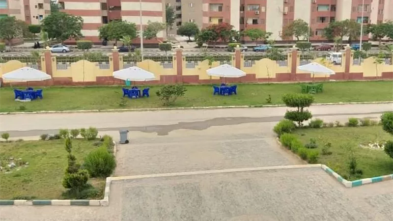 بدء التشغيل التجريبي للمنطقة الخضراء بدار الضيافة بجامعة بنى سويف