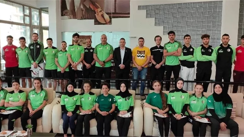 المنتخب الجزائرى للكاراتية فى رحاب جزيرة الورد فى المنصورة