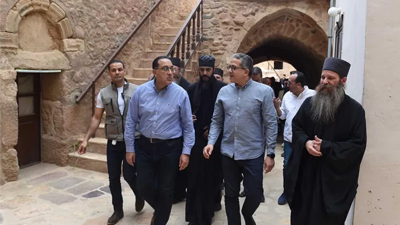 رئيس الوزراء يتفقد مشروع تطوير منطقة وادي الدير بسانت كاترين