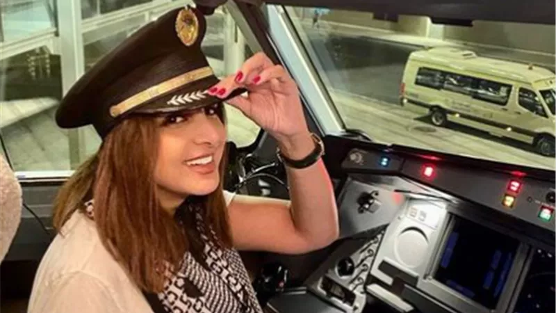 أنغام فى أحدث ظهور بقمرة طائرة بالسعودية: 