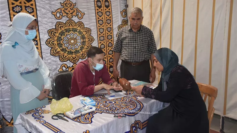 جامعة السادات تنظم قافلة طبية متخصصة بقرية 