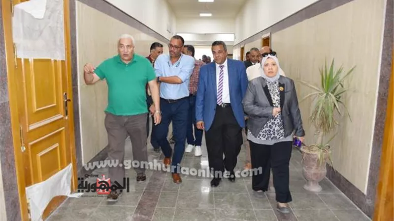رئيس جامعة السادات في جولة تفقديه لإنشاءات المجمع الجديد للجامعة