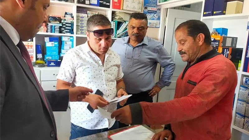 التفتيش على المحال العامة والصيدليات وتقليم النخيل ببرج العرب