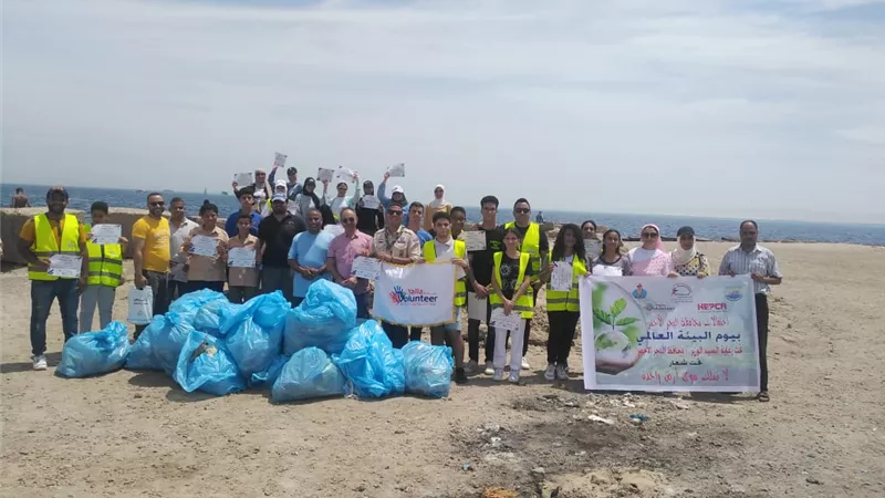 Yalla volunteer تنفذ عددا من الفعاليات بالغردقة لنشر الوعى البيئى