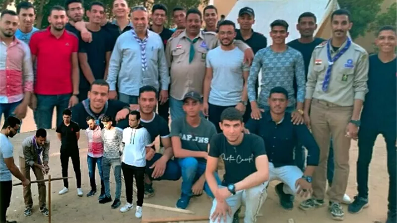 نجاح دورة اعداد القادة وتأهيل شباب الكشافة بجامعة الوادى الجديد