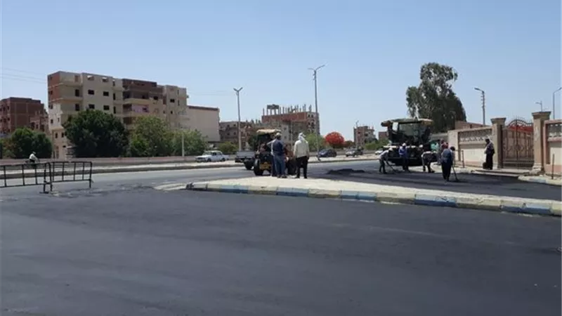 انتهاء رصف شارع البحري بالإسماعيلية..صور