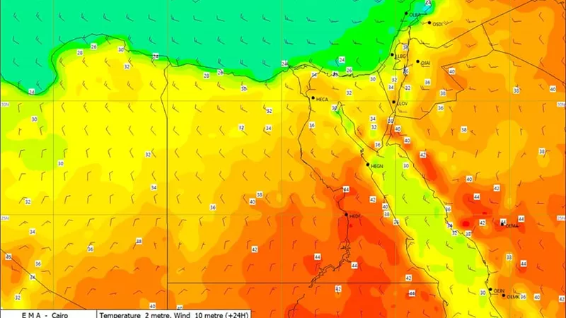 الارصاد : طقس شديد الحرارة على جنوب البلاد والقاهرة تسجل ٣٤ درجة