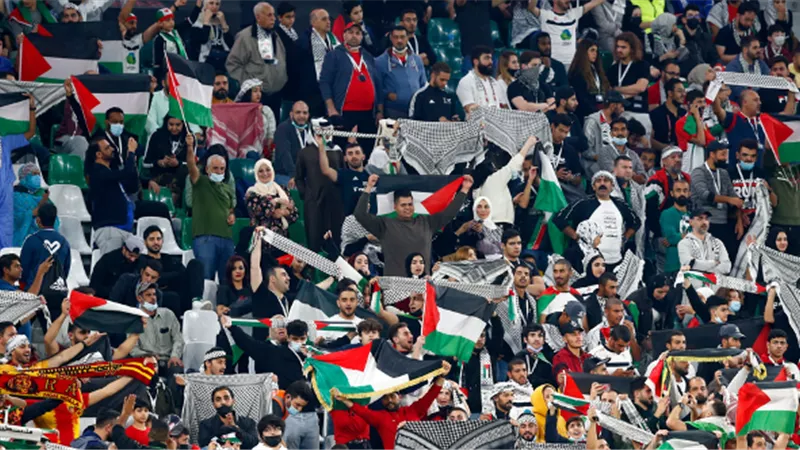 المصري يحتفي بتأهل فلسطين إلى نهائيات كأس آسيا