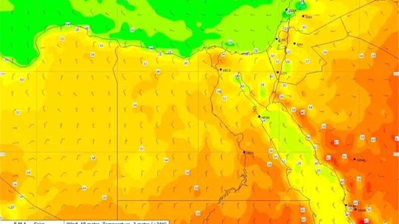 الارصاد: استمرار الأجواء الحارة لمدة أسبوع قادم علي الوجه البحري والقاهرة