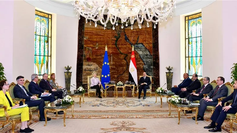الرئيس السيسي يؤكد عمق ومتانة العلاقات المتشعبة بين مصر والاتحاد الأوروبي