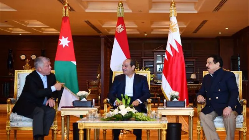 المتحدث الرئاسي ينشر صور القمة الثلاثية بين الرئيس السيسي وملك البحرين والعاهل الأردني