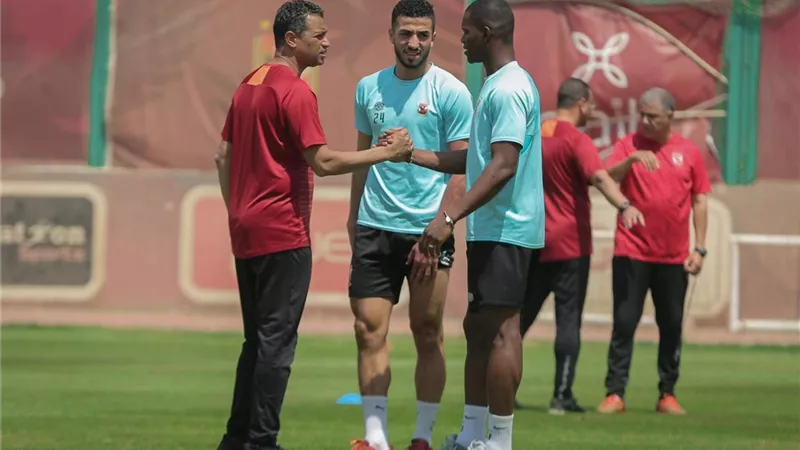 ديانج وعبد المنعم يواصلان التأهيل فى مران الاهلى اليوم