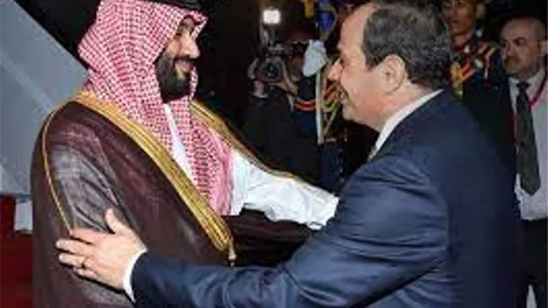 السيسى يستقبل الامير محمد بن سلمان بمطار القاهرة