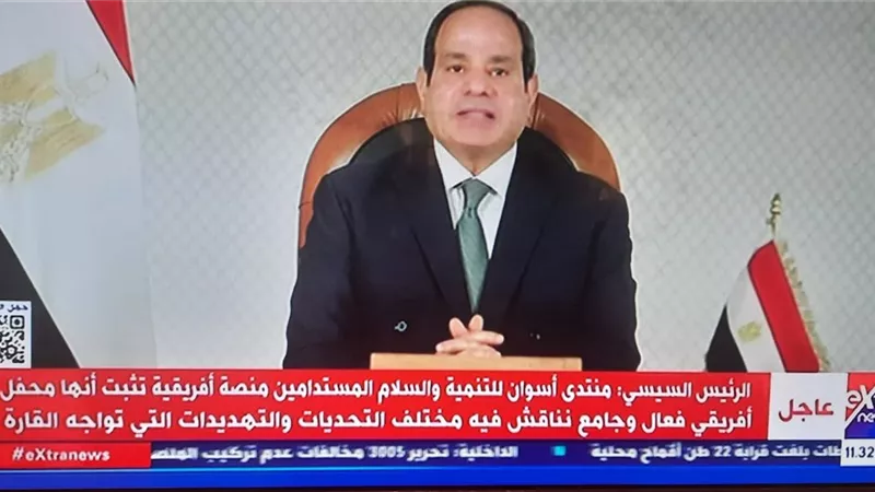 السيسى يدعو لتضافر الجهود المشتركة للعبور بقارتنا الافريقية الى بر الامان