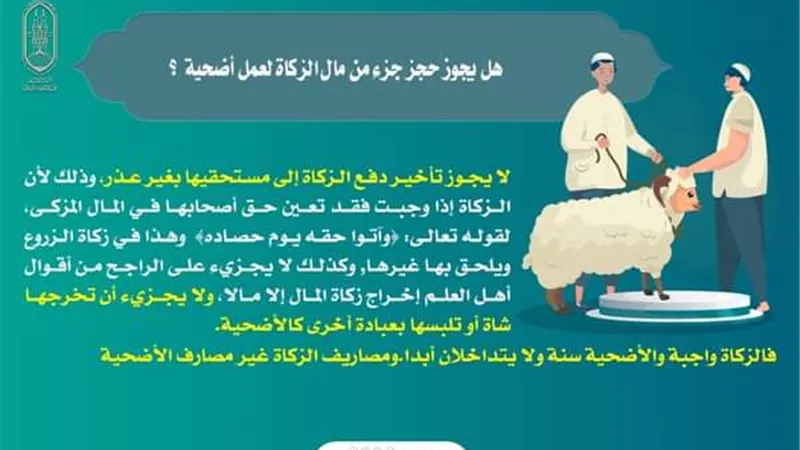 مجمع البحوث الإسلامية يوضح حكم حجز جزء من مال الزكاة لعمل الأضحية