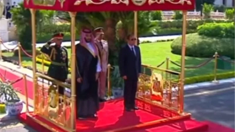 الرئيس السيسي يستقبل ولي العهد السعودي بقصر الاتحادية