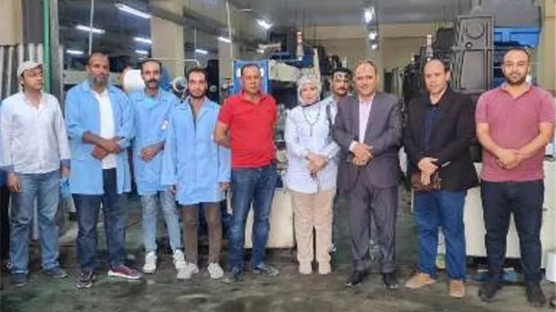 متدربو وحدة التدريب المتنقلة يشاركون في زيارة تفقدية لأحد مصانع المنطقة الصناعية ببورسعيد