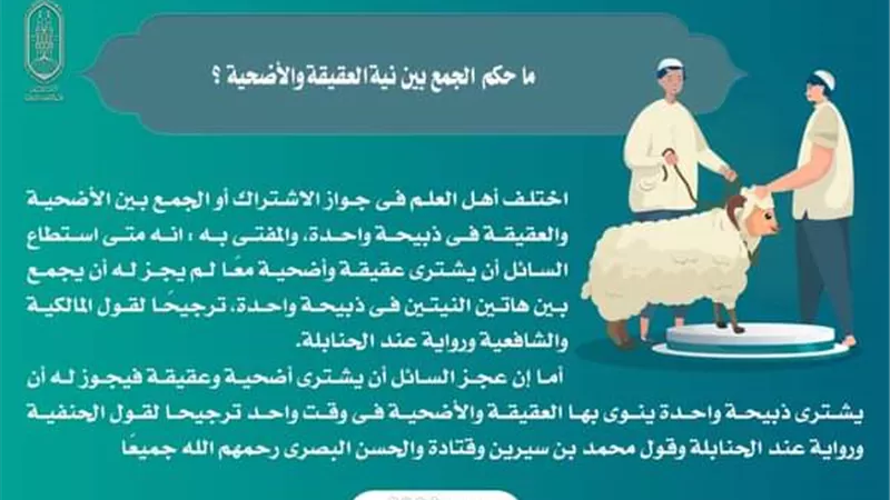 ما حكم الجمع بين نية العقيقة والأضحية؟ مجمع البحوث الإسلامية يوضح