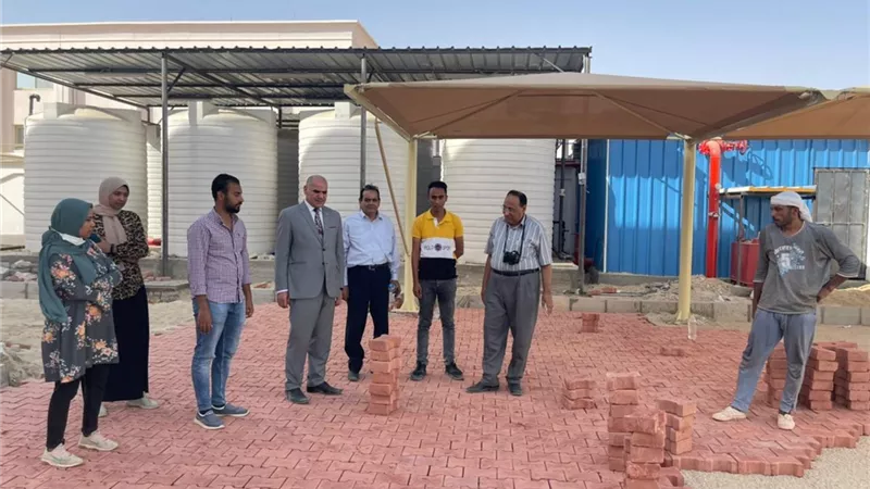 رئيس جامعة الأقصر يتفقد سير أعمال التشطيبات النهائية للمشروعات بمدينة طيبة
