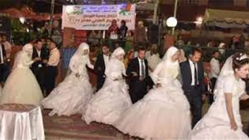 محافظة الإسماعيلية تنظم حفل زفاف جماعي للمستحقين