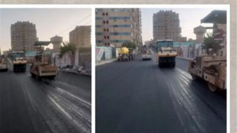 طرق و نقل الإسماعيلية تواصل رصف المحاور الرئيسية