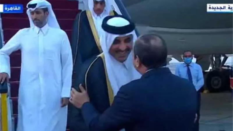 هاشتاج # اهلا_بتميم يتصدر تريند تويتر تزامنا مع زيارة أمير قطر للقاهرة