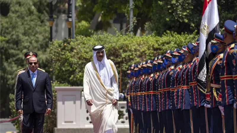 أمير قطر: سعدت بزيارة مصر الشقيقة ولقاء أخي فخامة الرئيس السيسي