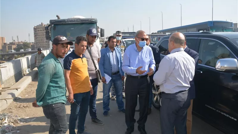 الهجان يتابع أعمال رصف كوبري عرابي بشبرا الخيمة و تطوير ميدان العاشر بقليوب