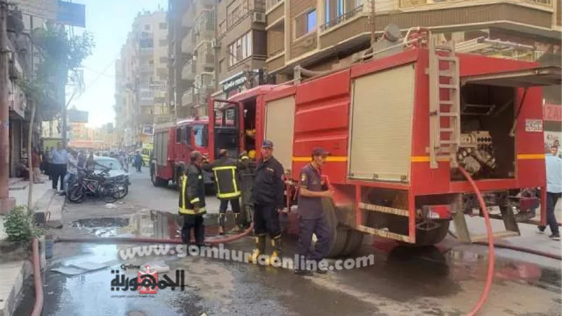 الحماية المدنية بأسيوط تسيطر على حريق بأحد العقارات بشارع محمد توفيق خشبه