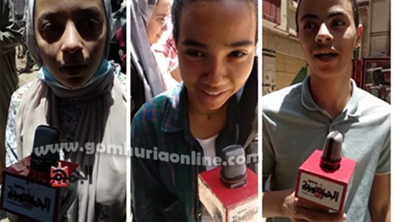 دموع وإبتسامات فى امتحان اللغة العربية بالمنوفية .. صور وفيديو