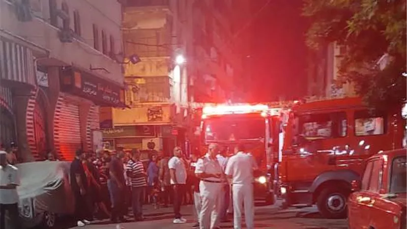 تفاصيل حريق منطقه الجمرك فى الإسكندرية .. صور