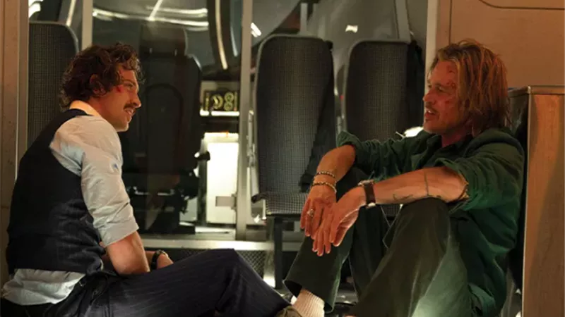 شاهد.. براد بيت من كواليس فيلم Bullet Train
