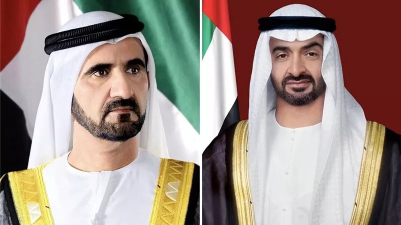 رئيس الإمارات ونائبه يعزيان ملك الأردن في ضحايا حادث تسرب الغاز بميناء العقبة